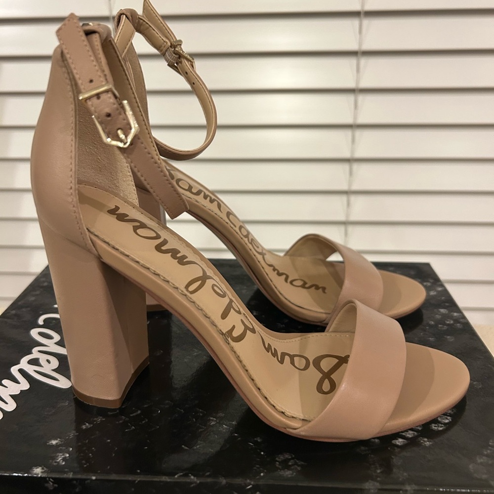 Sam Edelman Nude Block Heel Sandals